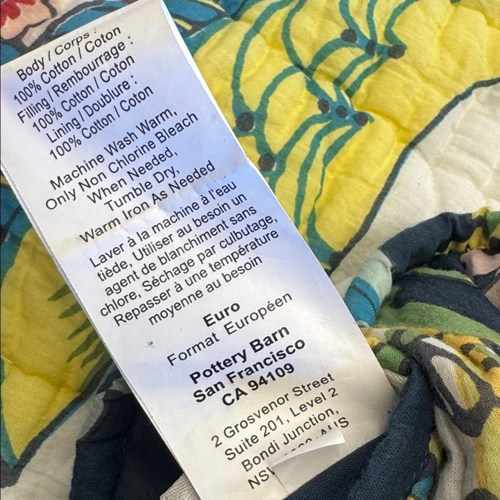 Pottery Barn Rita Bird Euro Shams pillow shams peacocks